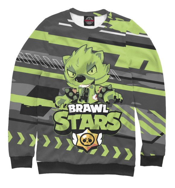 Свитшот для девочек с изображением Brawl Stars цвета Белый