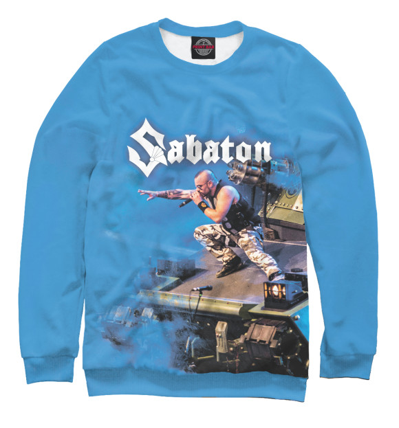 Женский свитшот с изображением Sabaton цвета Белый