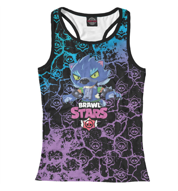 Женская майка-борцовка с изображением Brawl Stars цвета Белый
