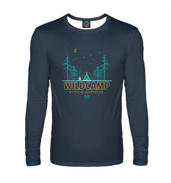Мужской лонгслив с изображением Wildcamp цвета Белый