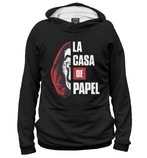 Женское худи с изображением La Casa De Papel цвета Белый