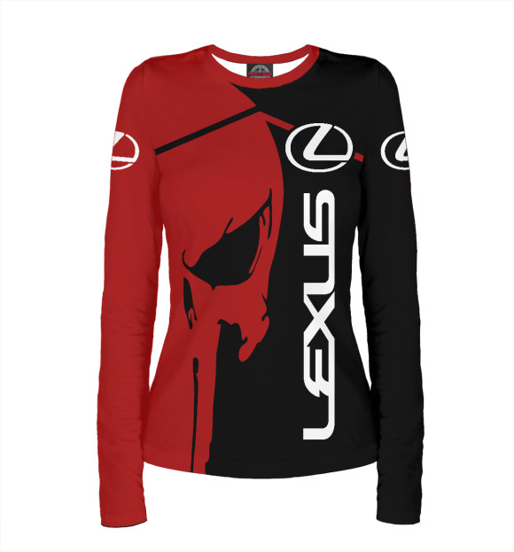 Женский лонгслив с изображением Lexus цвета Белый