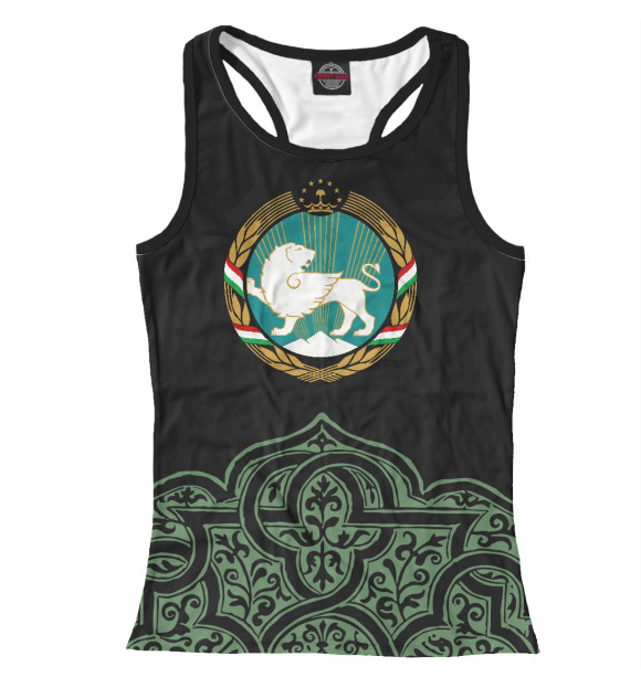 Женская майка-борцовка с изображением Tajikistan цвета Белый