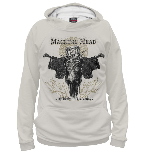 Женское худи с изображением Machinehead цвета Белый