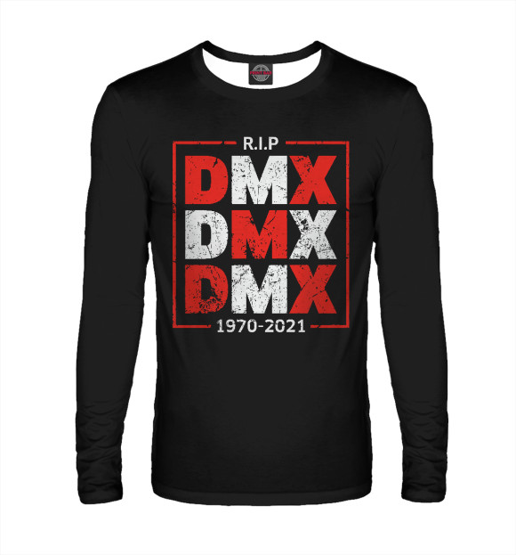 Мужской лонгслив с изображением RIP DMX цвета Белый