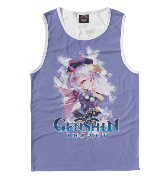Мужская майка с изображением Цици Genshin цвета Белый