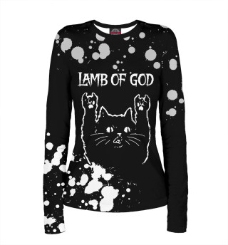 Лонгслив для девочки Lamb of God | Рок Кот