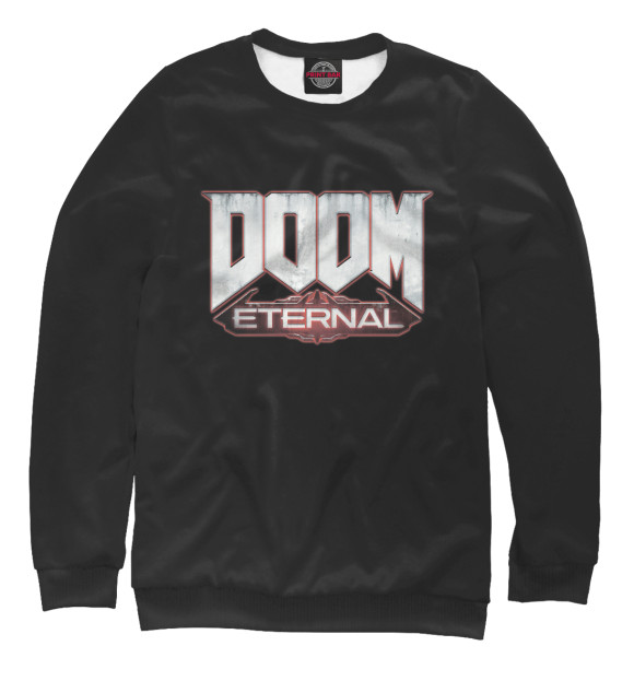 Свитшот для мальчиков с изображением DOOM цвета Белый