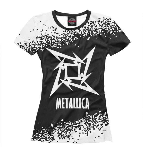 Футболка для девочек с изображением Metallica / Металлика цвета Белый