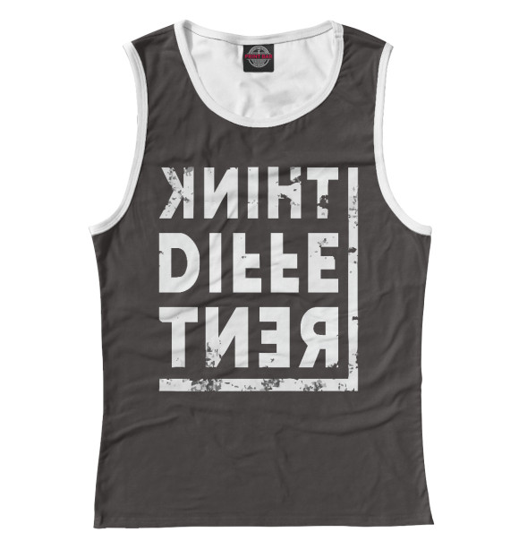 Майка для девочки с изображением Думай иначе цвета Белый