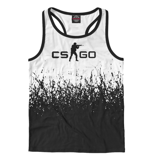 Мужская майка-борцовка с изображением Counter-Strike цвета Белый