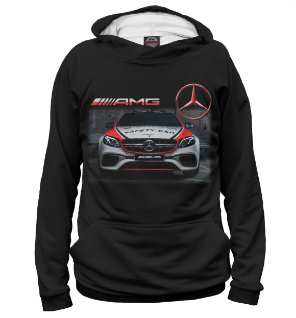 Мужское худи с изображением E63 AMG цвета Белый
