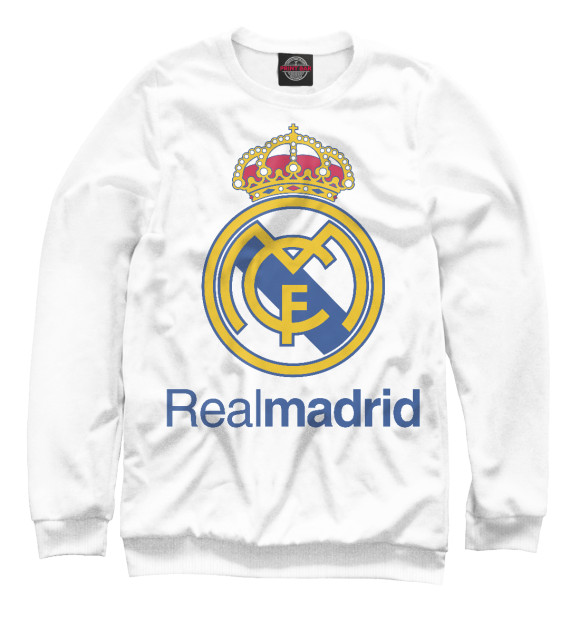 Мужской свитшот с изображением Real Madrid FC цвета Белый