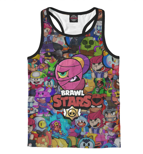 Мужская майка-борцовка с изображением Brawl Stars:Tara цвета Белый