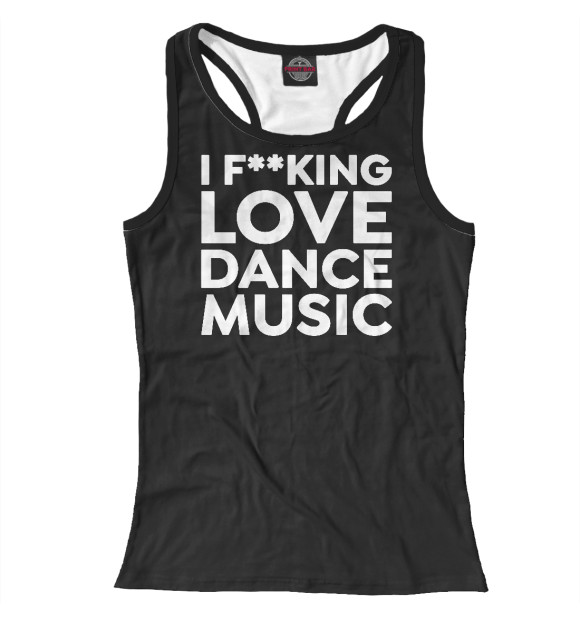 Женская майка-борцовка с изображением IF**LDM цвета Белый