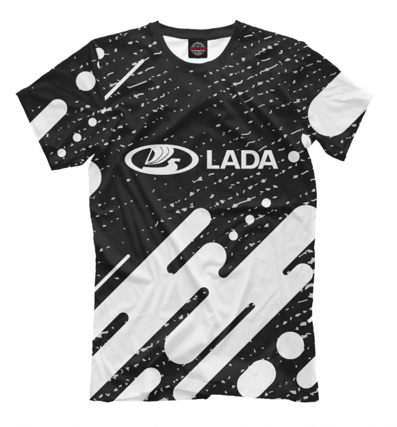 Мужская футболка с изображением Лада / Lada цвета Белый
