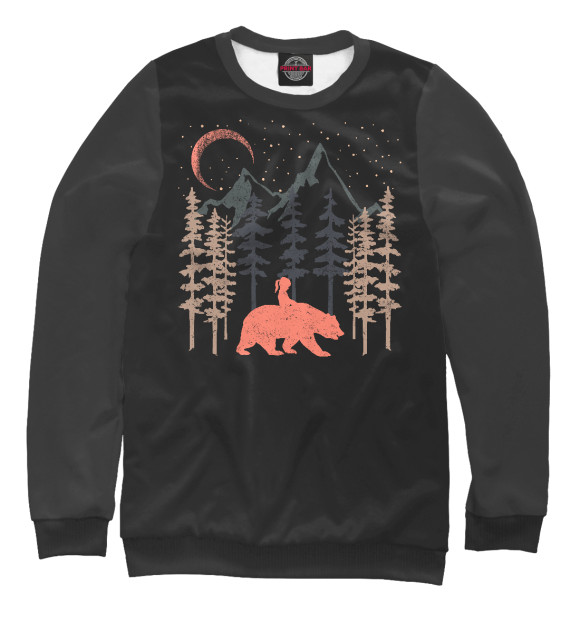 Женский свитшот с изображением Wild Friends цвета Белый