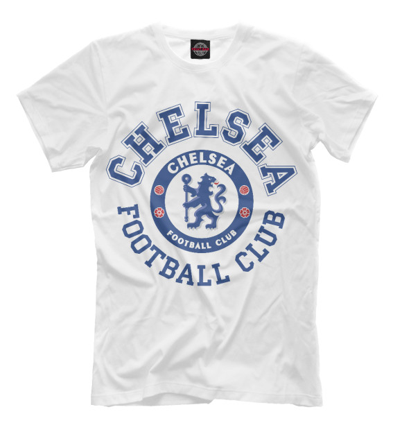 Мужская футболка с изображением Chelsea FC цвета Белый