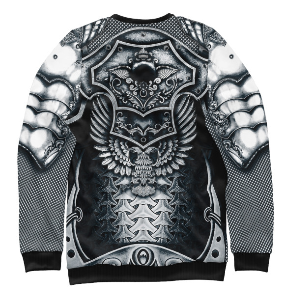 Мужской свитшот с изображением Доспехи цвета Белый