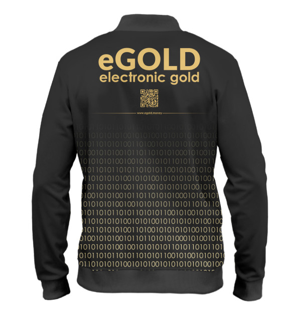 Мужской бомбер с изображением Coin cod eGOLD цвета Белый