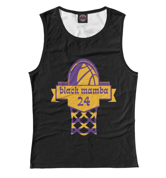 Майка для девочки с изображением Black Mamba цвета Белый