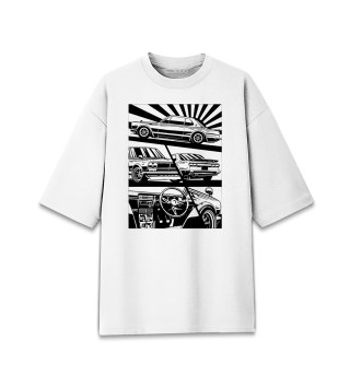 Мужская футболка оверсайз Skyline 2000 GTR Hakosuka