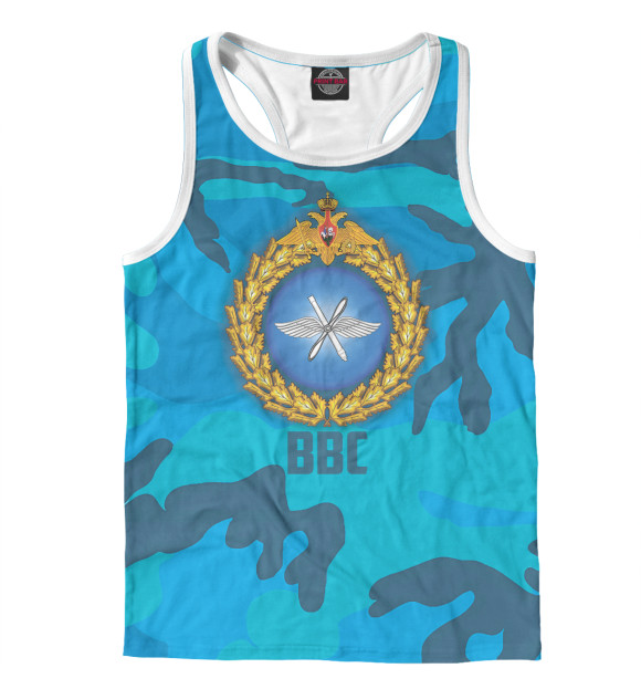 Мужская майка-борцовка с изображением Военно Воздушные Силы цвета Белый