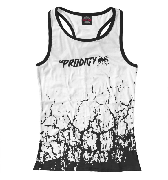 Женская майка-борцовка с притом The Prodigy цвета Белый Женская майка-борцовка с изображением The Prodigy цвета Белый