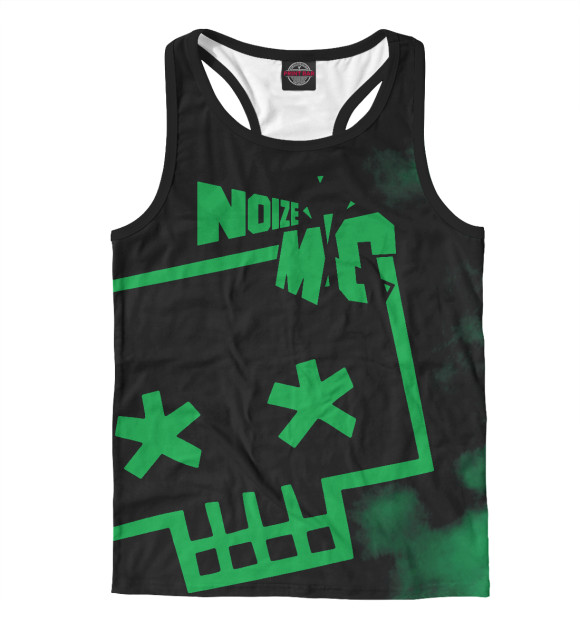 Мужская майка-борцовка с изображением Noize MC цвета Белый