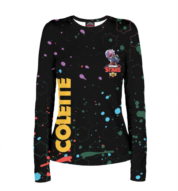 Женский лонгслив с изображением Brawl Stars цвета Белый