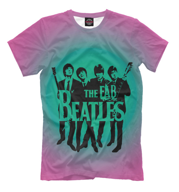 Мужская футболка с изображением The beatles цвета Белый