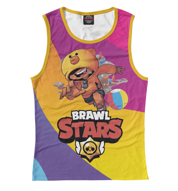 Женская майка с изображением Brawl stars цвета Белый