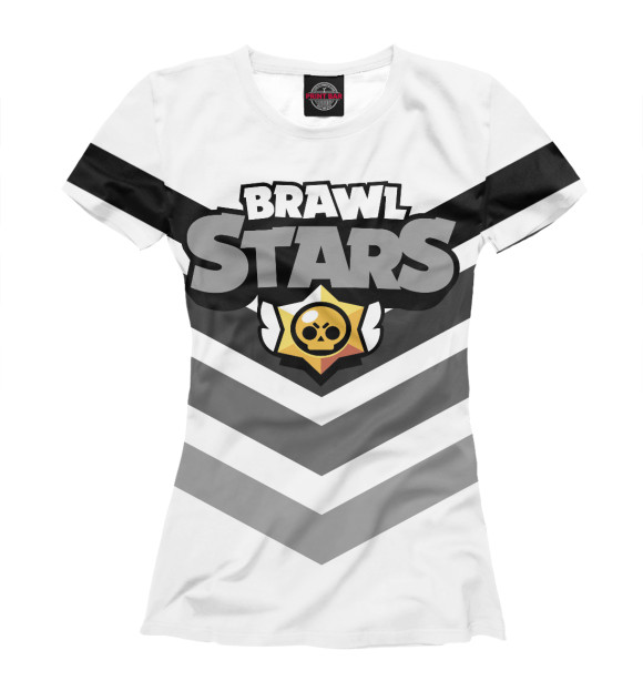 Футболка для девочек с изображением Brawl Stars цвета Белый