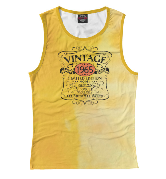 Женская майка с изображением Vintage 1965 цвета Белый