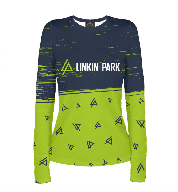 Женский лонгслив с изображением Linkin Park / Линкин Парк цвета Белый