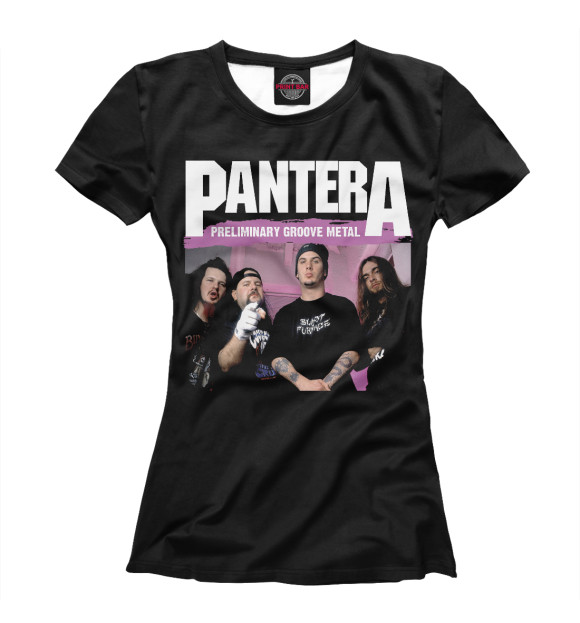 Футболка для девочек с изображением Pantera цвета Белый