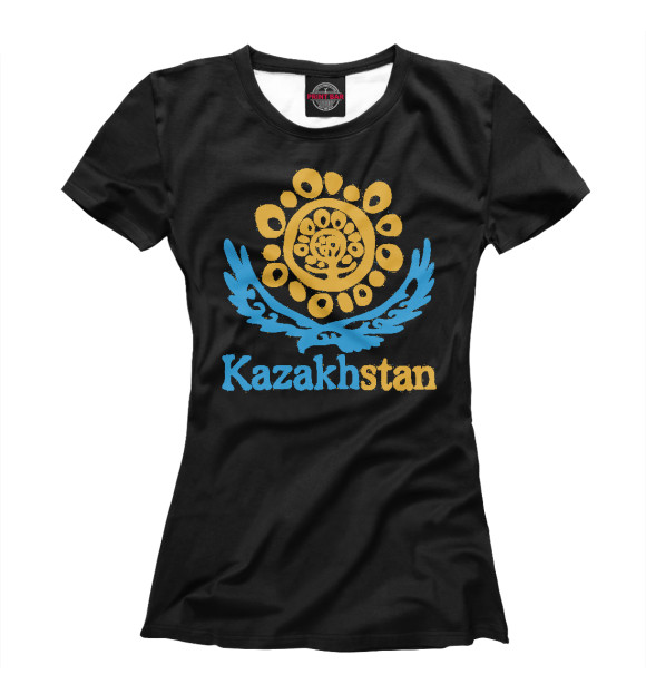 Футболка для девочек с изображением Kazakhstan цвета Белый