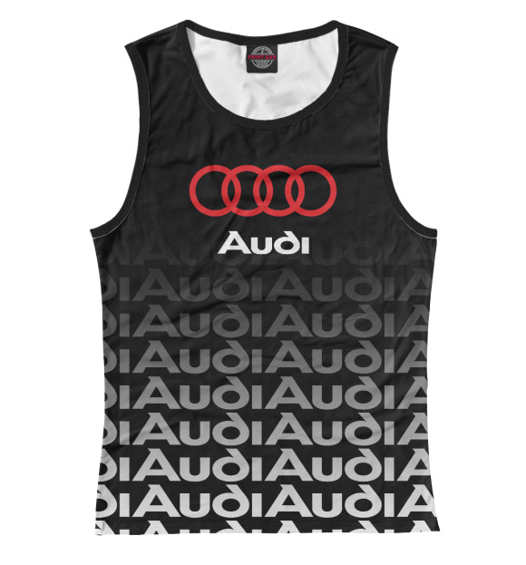 Женская майка с изображением Audi цвета Белый