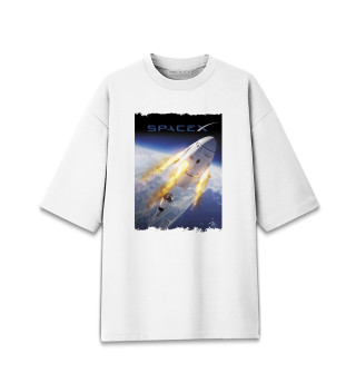 Мужская футболка оверсайз Space X, выход в космос