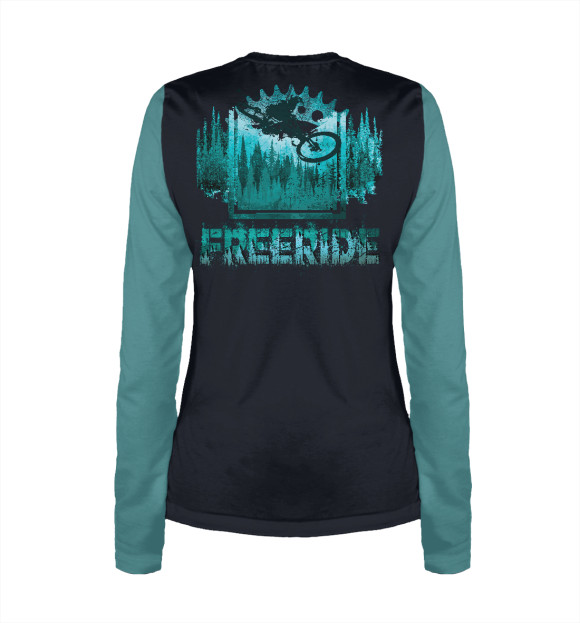 Женский лонгслив с притом Freeride цвета Белый Женский лонгслив с изображением Freeride цвета Белый