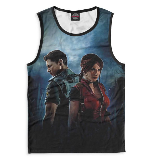 Мужская майка с изображением Resident Evil. Code Veronica цвета Белый