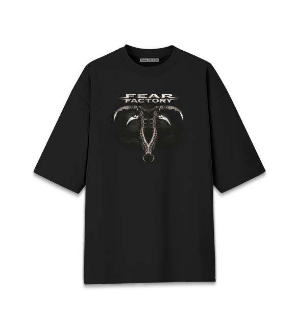 Мужская футболка оверсайз с притом Fearfactory цвета Черный Мужская футболка оверсайз с изображением Fearfactory цвета Черный
