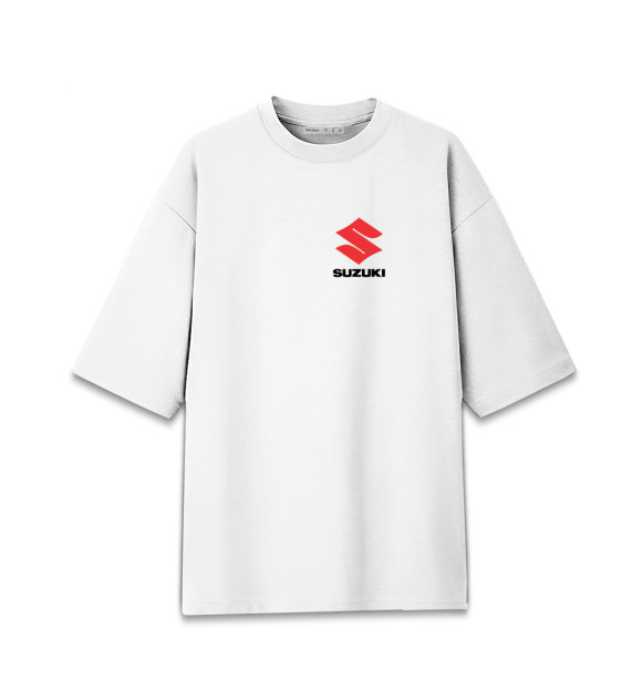 Женская футболка оверсайз с изображением Suzuki | Сузуки цвета Белый