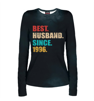 Женский лонгслив Best husband since 1996