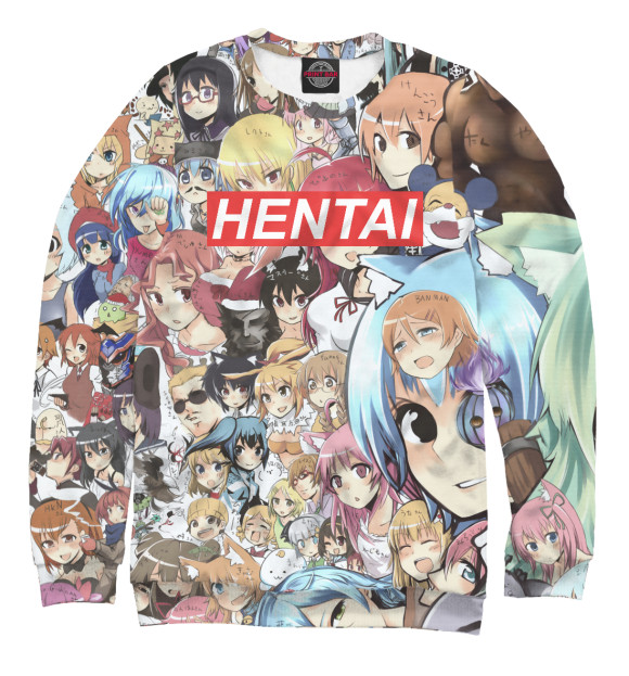 Свитшот для мальчиков с изображением Hentai цвета Белый