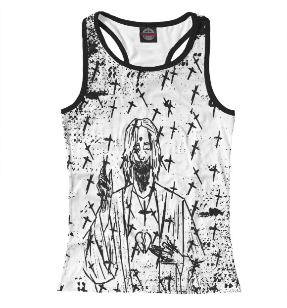 Женская майка-борцовка с изображением Ghostemane цвета Белый