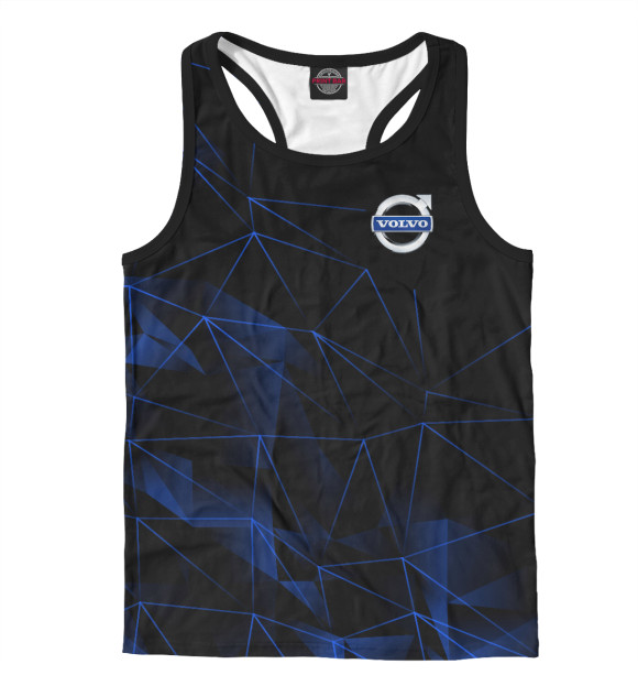 Мужская майка-борцовка с изображением VOLVO, ВОЛЬВО цвета Белый