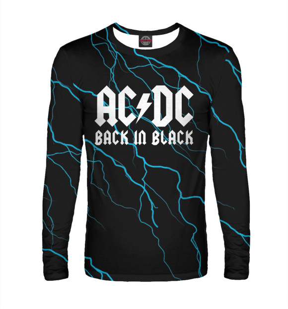 Мужской лонгслив с изображением AC/DC цвета Белый