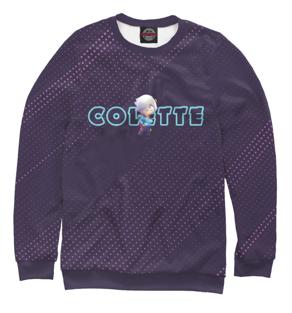 Свитшот для девочек с изображением Brawl Stars Colette / Колетт цвета Белый