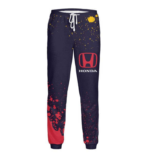 Мужские спортивные штаны с изображением Honda / Хонда цвета Белый
